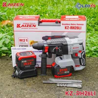 KHOAN BÊ TÔNG PIN 21V CHÂN PHỔ THÔNG CHÍNH HÃNG KAIZEN - MODEL MỚI KZ-RH26LI