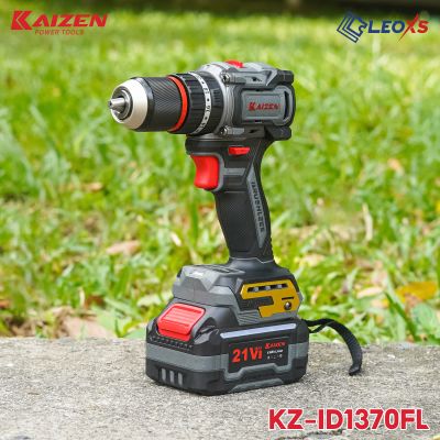 MÁY KHOAN PIN 3 CHỨC NĂNG 13MM KAIZEN BẢN PLUS KZ-ID1370FL KHÔNG CHỔI THAN, PIN PHỔ THÔNG