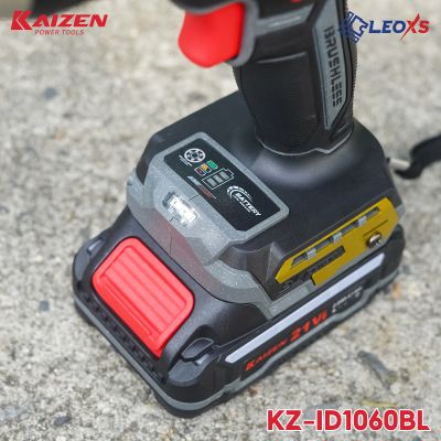 MÁY KHOAN PIN 3 CHỨC NĂNG 10MM KAIZEN MOTOR KHÔNG CHỔI THAN CHÂN PIN PHỔ THÔNG M21