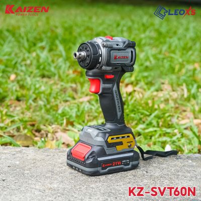 MÁY SIẾT VÍT TRƯỢT KAIZEN MOTOR KHÔNG CHỔI THAN CHÂN PIN PHỔ THÔNG ĐẦU KẸP THÁO RỜI LINH HOẠT