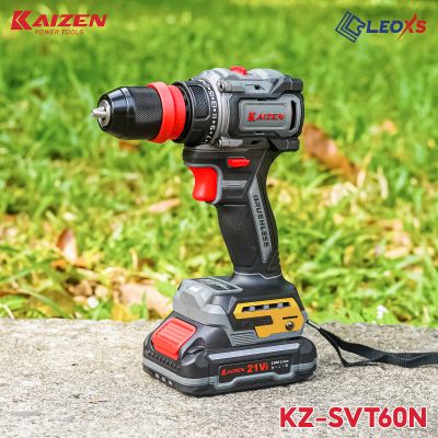 MÁY SIẾT VÍT TRƯỢT KAIZEN MOTOR KHÔNG CHỔI THAN CHÂN PIN PHỔ THÔNG ĐẦU KẸP THÁO RỜI LINH HOẠT