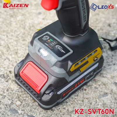 MÁY SIẾT VÍT TRƯỢT KAIZEN MOTOR KHÔNG CHỔI THAN CHÂN PIN PHỔ THÔNG ĐẦU KẸP THÁO RỜI LINH HOẠT