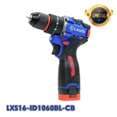 MÁY KHOAN PIN 16V LEO LXS16-ID1060BL LỰC SIẾT 60N.m | MÁY KHOAN ĐỘNG LỰC PIN  EVE 3 CHỨC NĂNG 10MM, KHÔNG CHỔI THAN