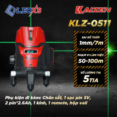 MÁY CÂN BẰNG LASER KAIZEN - MÁY BẮN CỐT 5 TIA KLZ-0511