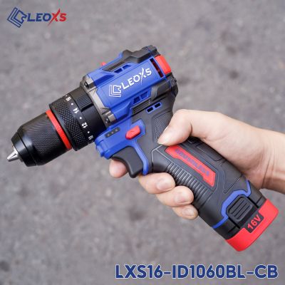 MÁY KHOAN PIN 16V LEO LXS16-ID1060BL LỰC SIẾT 60N.m | MÁY KHOAN ĐỘNG LỰC PIN  EVE 3 CHỨC NĂNG 10MM, KHÔNG CHỔI THAN