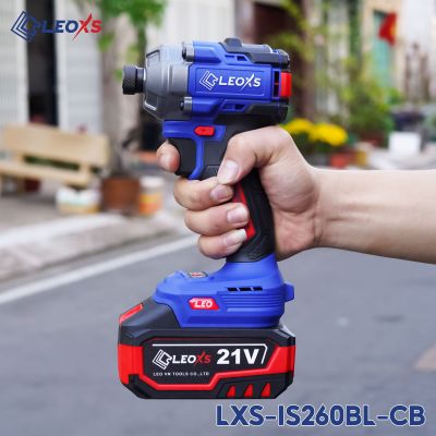 MÁY SIẾT VÍT LEO LXS-IS260BL KHÔNG CHỔI THAN, CHÂN PIN M21