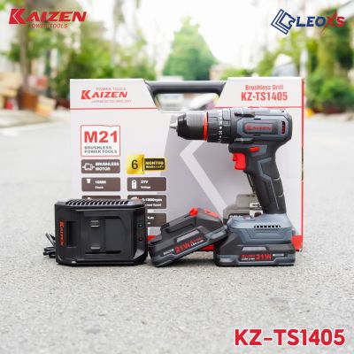 MÁY KHOAN PIN 3 CHỨC NĂNG ĐẦU KẸP 10MM KZ-TS1405 TẶNG KÈM 24 LINH KIỆN THEO MÁY 