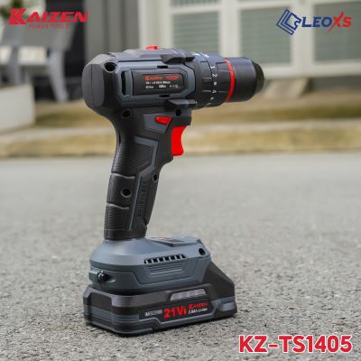 MÁY KHOAN PIN 3 CHỨC NĂNG ĐẦU KẸP 10MM KZ-TS1405 TẶNG KÈM 24 LINH KIỆN THEO MÁY 