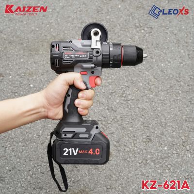 MÁY KHOAN PIN 3 CHỨC NĂNG CAO CẤP KZ-621A KAIZEN 80NM KHÔNG CHỔI THAN, CHÂN M21 