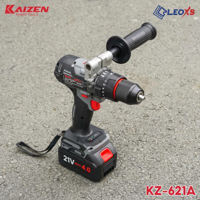 MÁY KHOAN PIN 3 CHỨC NĂNG CAO CẤP KZ-621A KAIZEN 80NM KHÔNG CHỔI THAN, CHÂN M21 