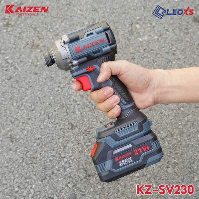 MÁY SIẾT VÍT KAIZEN KZ-SV230 KHÔNG CHỔI THAN, CHÂN PIN M21 230NM 3 BƯỚC CHỈNH LỰC