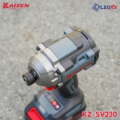 MÁY SIẾT VÍT KAIZEN KZ-SV230 KHÔNG CHỔI THAN, CHÂN PIN M21 230NM 3 BƯỚC CHỈNH LỰC