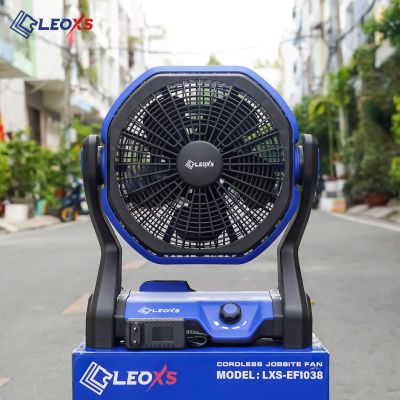 MÁY QUẠT CHẠY PIN LEOxs EF1038 DÙNG ĐƯỢC PIN/ĐIỆN AC/DC (THÂN MÁY)