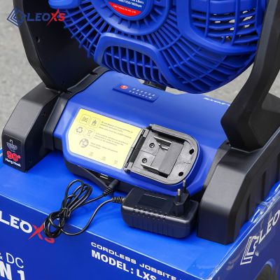 MÁY QUẠT CHẠY PIN LEOxs EF1038 DÙNG ĐƯỢC PIN/ĐIỆN AC/DC (THÂN MÁY)