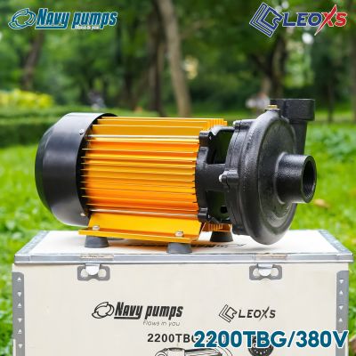 MÁY BƠM NƯỚC NAVY CHUYÊN ĐẨY CAO, ĐẨY XA THÂN SƠN MẠ VÀNG 2200TBG ĐIỆN 380V