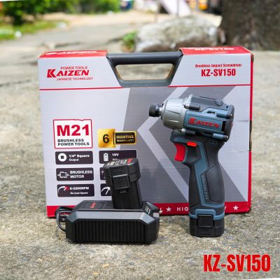 Máy siết vít cầm tay Kaizen lực siết 150Nm 3 cấp chỉnh lực pin 16V cò điều tốc chuyên cho lắp đặt SV150
