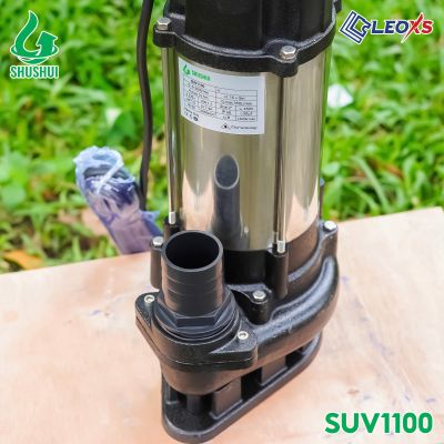 MÁY BƠM CHÌM INOX NƯỚC THẢI SHUSHUI CÔNG SUẤT 1100W SUV1100 - BƠM CHÌM NƯỚC THẢI 1,5 HP