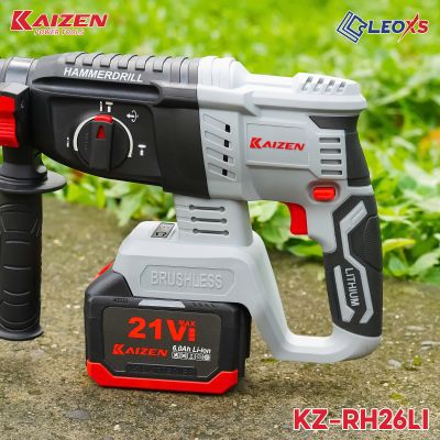 KHOAN BÊ TÔNG PIN 21V CHÂN PHỔ THÔNG CHÍNH HÃNG KAIZEN - MODEL MỚI KZ-RH26LI