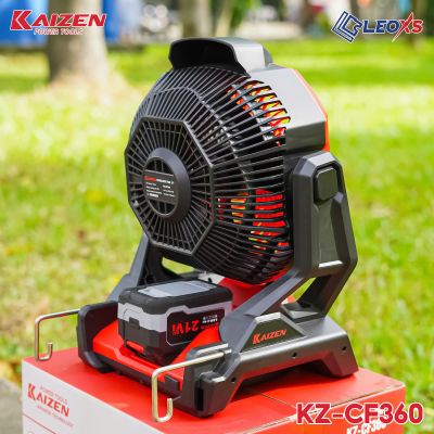 QUẠT DÙNG PIN 40W KAIZEN BẢN CAO CẤP CÓ HẸN GIỜ KZ-CF360 LINH HOẠT ĐIỆN AC/DC