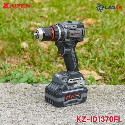 MÁY KHOAN PIN 3 CHỨC NĂNG 13MM KAIZEN BẢN PLUS KZ-ID1370FL KHÔNG CHỔI THAN, PIN PHỔ THÔNG