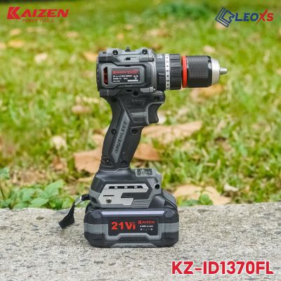 MÁY KHOAN PIN 3 CHỨC NĂNG 13MM KAIZEN BẢN PLUS KZ-ID1370FL KHÔNG CHỔI THAN, PIN PHỔ THÔNG