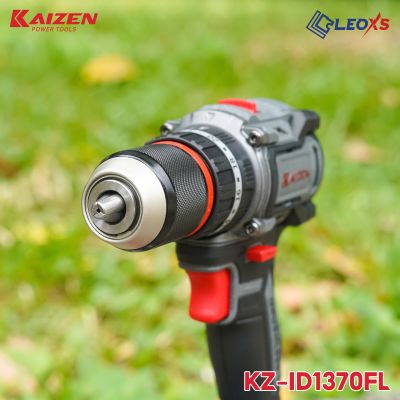 MÁY KHOAN PIN 3 CHỨC NĂNG 13MM KAIZEN BẢN PLUS KZ-ID1370FL KHÔNG CHỔI THAN, PIN PHỔ THÔNG