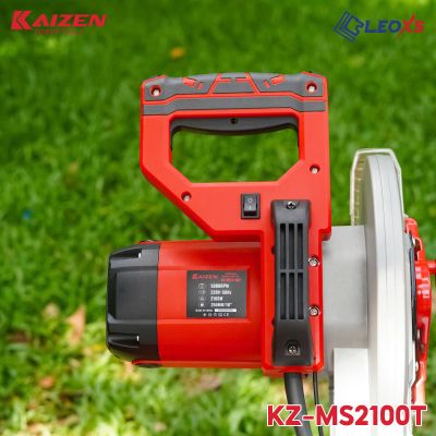 MÁY CẮT NHÔM GỖ TY TRƯỢT LƯỠI 255MM VERSION ĐỎ KAIZEN MÃ KZ-MS2100T CÔNG SUẤT 2100W
