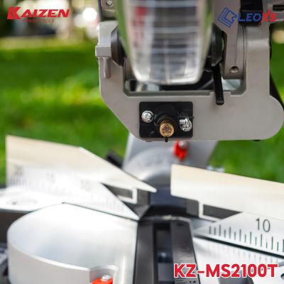 MÁY CẮT NHÔM GỖ TY TRƯỢT LƯỠI 255MM VERSION ĐỎ KAIZEN MÃ KZ-MS2100T CÔNG SUẤT 2100W