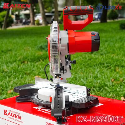 MÁY CẮT NHÔM GỖ TY TRƯỢT LƯỠI 255MM VERSION ĐỎ KAIZEN MÃ KZ-MS2100T CÔNG SUẤT 2100W