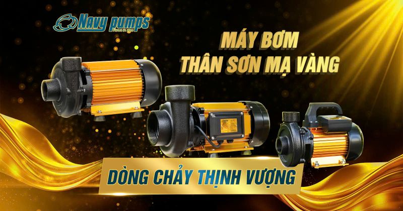 MÁY BƠM NƯỚC THÂN SƠN MẠ VÀNG - "BƠM TÀI LỘC" NAVY NÊN CÓ TRONG NĂM