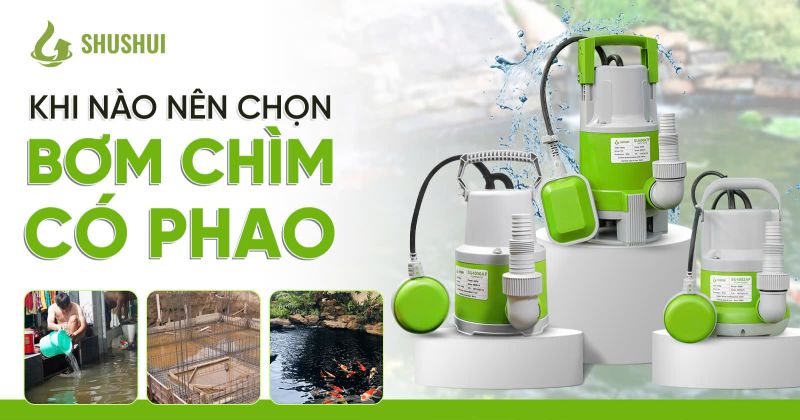 KHI N&Agrave;O N&Ecirc;N CHỌN M&Aacute;Y BƠM CH&Igrave;M C&Oacute; PHAO? SO S&Aacute;NH PHI&Ecirc;N BẢN C&Oacute; PHAO V&Agrave; KH&Ocirc;NG PHAO TỪ SHUSHUI